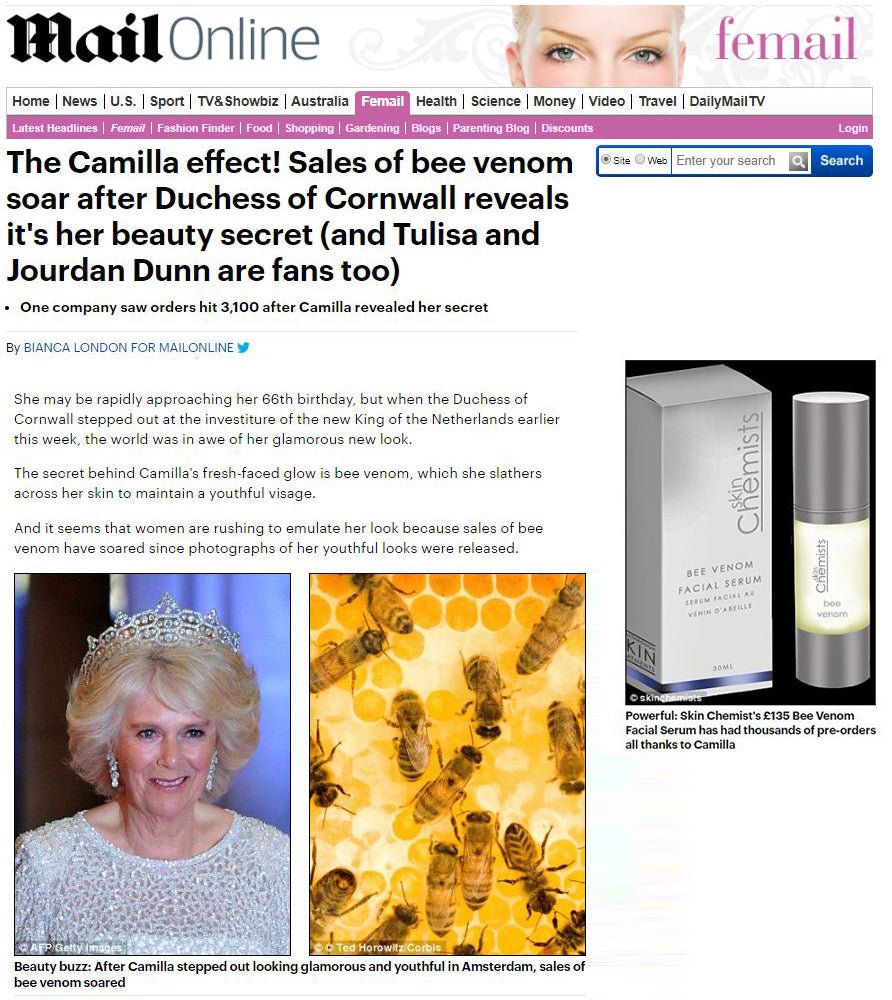 DAILYMAIL: 'The Camilla Effect' - skinChemists