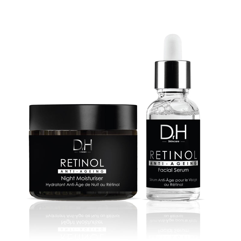 Retinol Anti-Ageing Night Moisturiser 60ml + Anti-Aging Retinol Facial Serum 30ml
