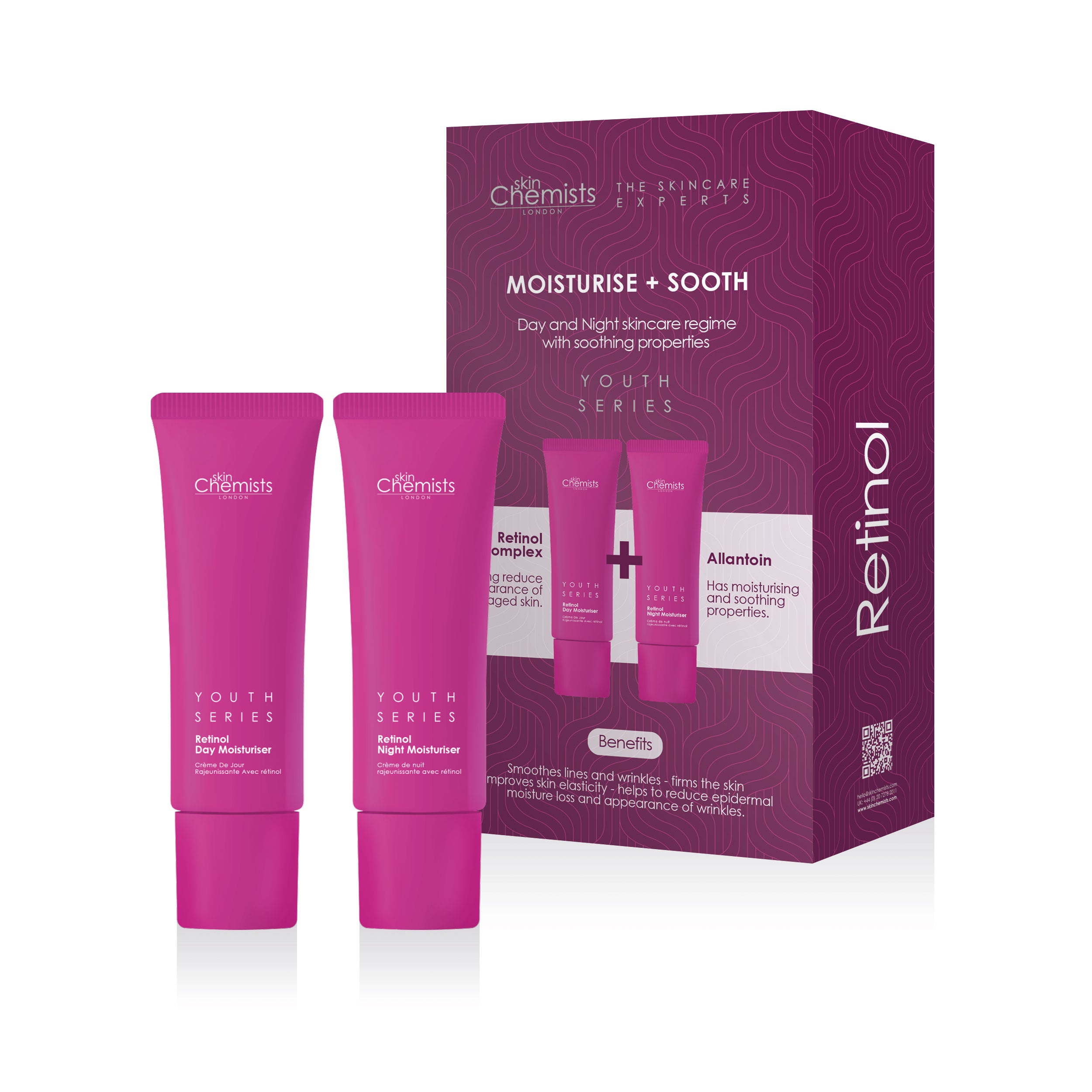 Retinol Moisturiser & Sooth Kit + Free Retinol Mask 50ml - skinChemists