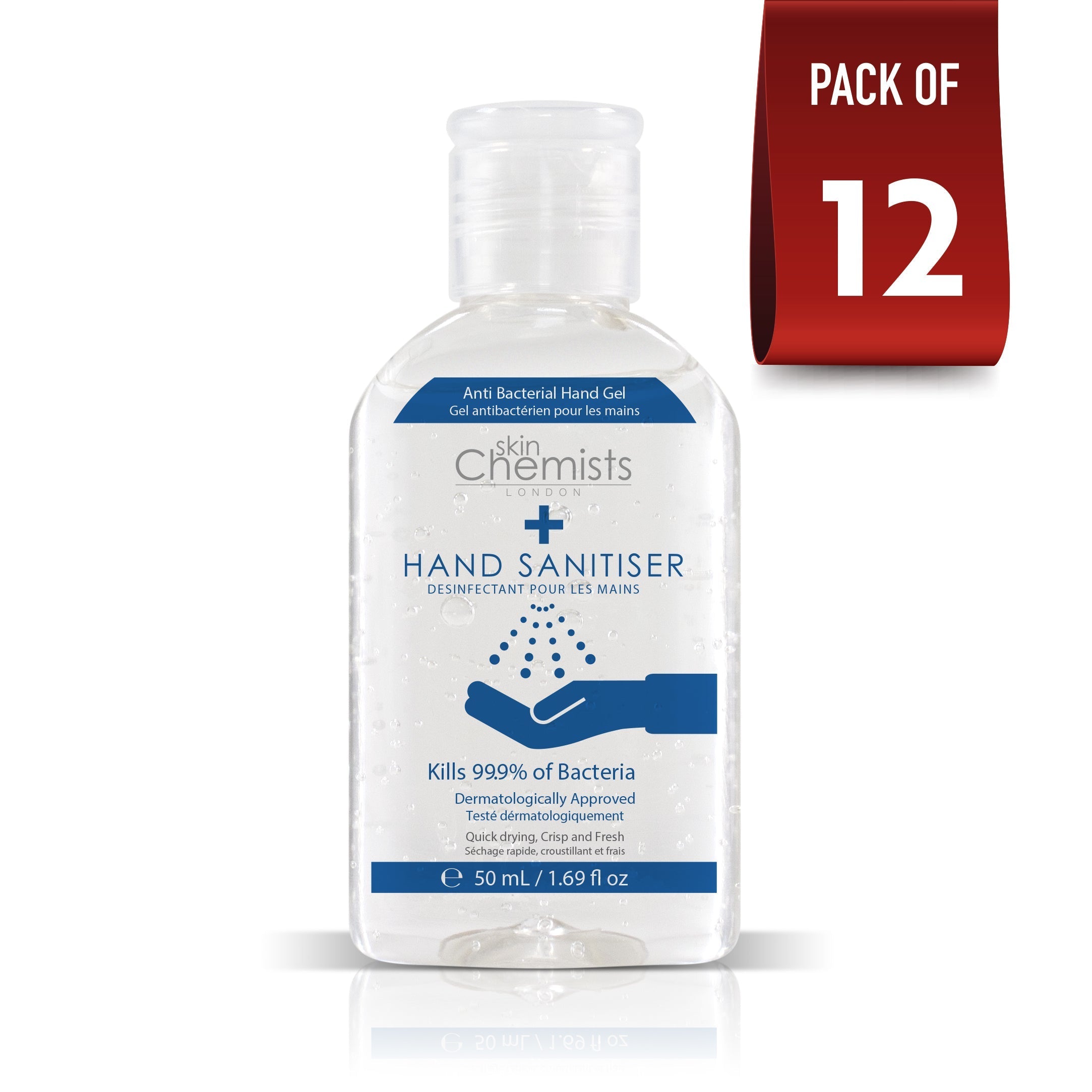 skinChemists Hand Sanitiser 50ml Pack Of 12 - skinChemists