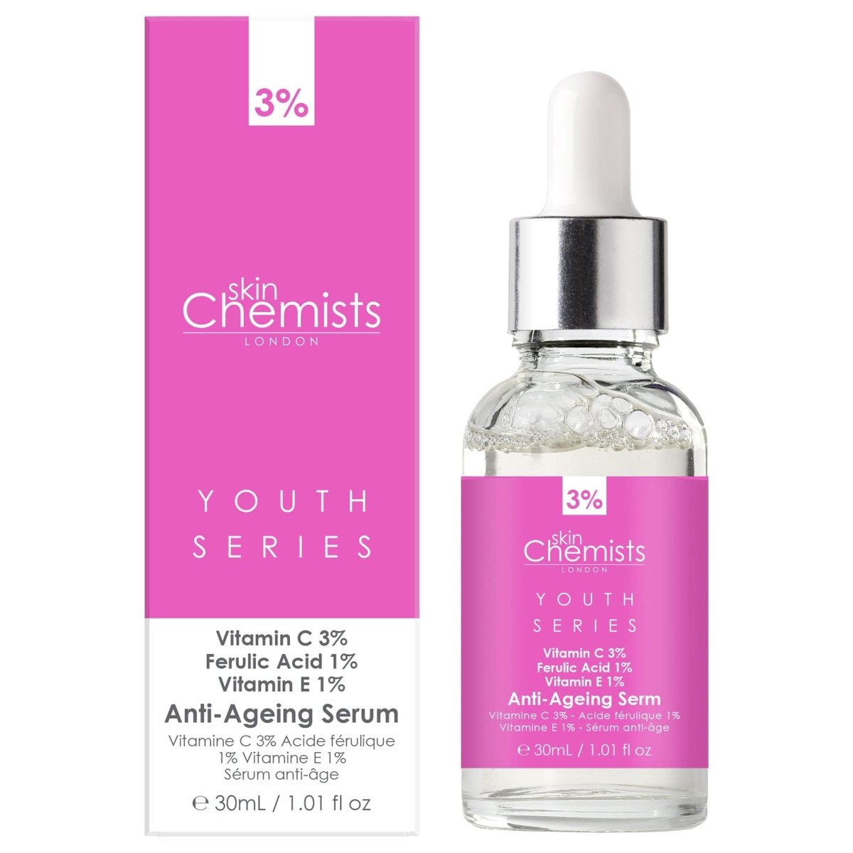 Anti - Ageing Serum Vitamin C 3%, Ferulic Acid 1%, Vitamin E 1% 30ml - skinChemists