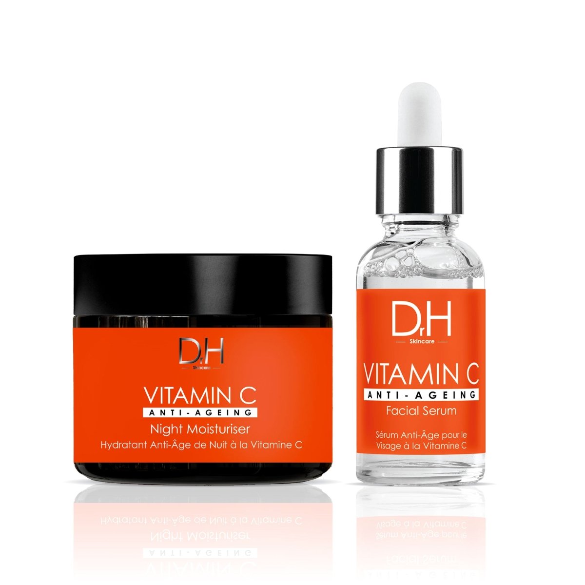 Anti-Aging Vitamin C Facial Serum 30ml + Vitamin C Anti-Ageing Night Moisturiser 60ml - skinChemists