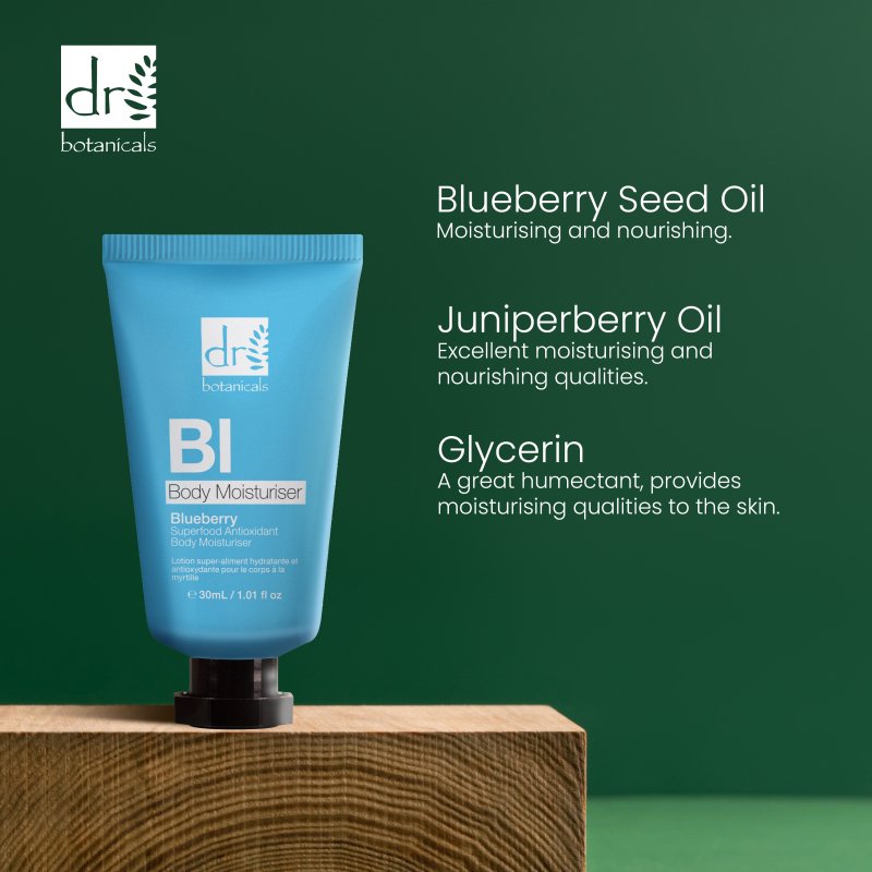 Blueberry Superfood Antioxidant Body Moisturiser 30ml - skinChemists