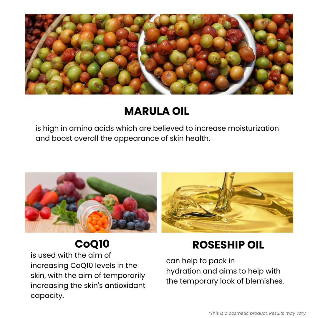 Dry Skin Serum Marulua Oil 4%, Q10 1%, Rosehip Oil 4% 30ml - skinChemists