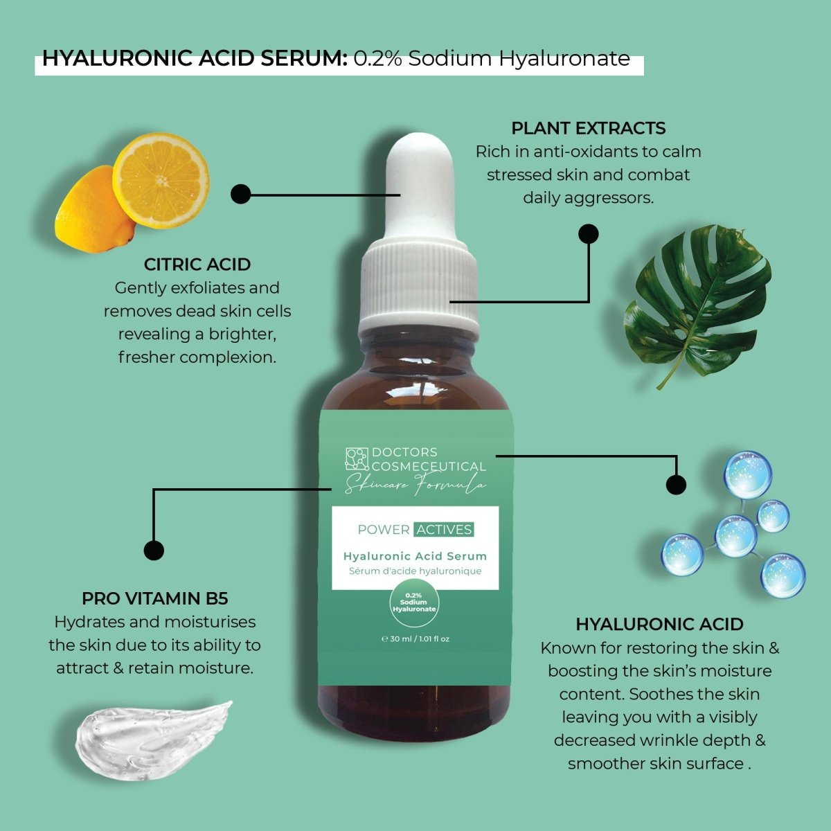 Hyaluronic Acid Serum 30ml - skinChemists