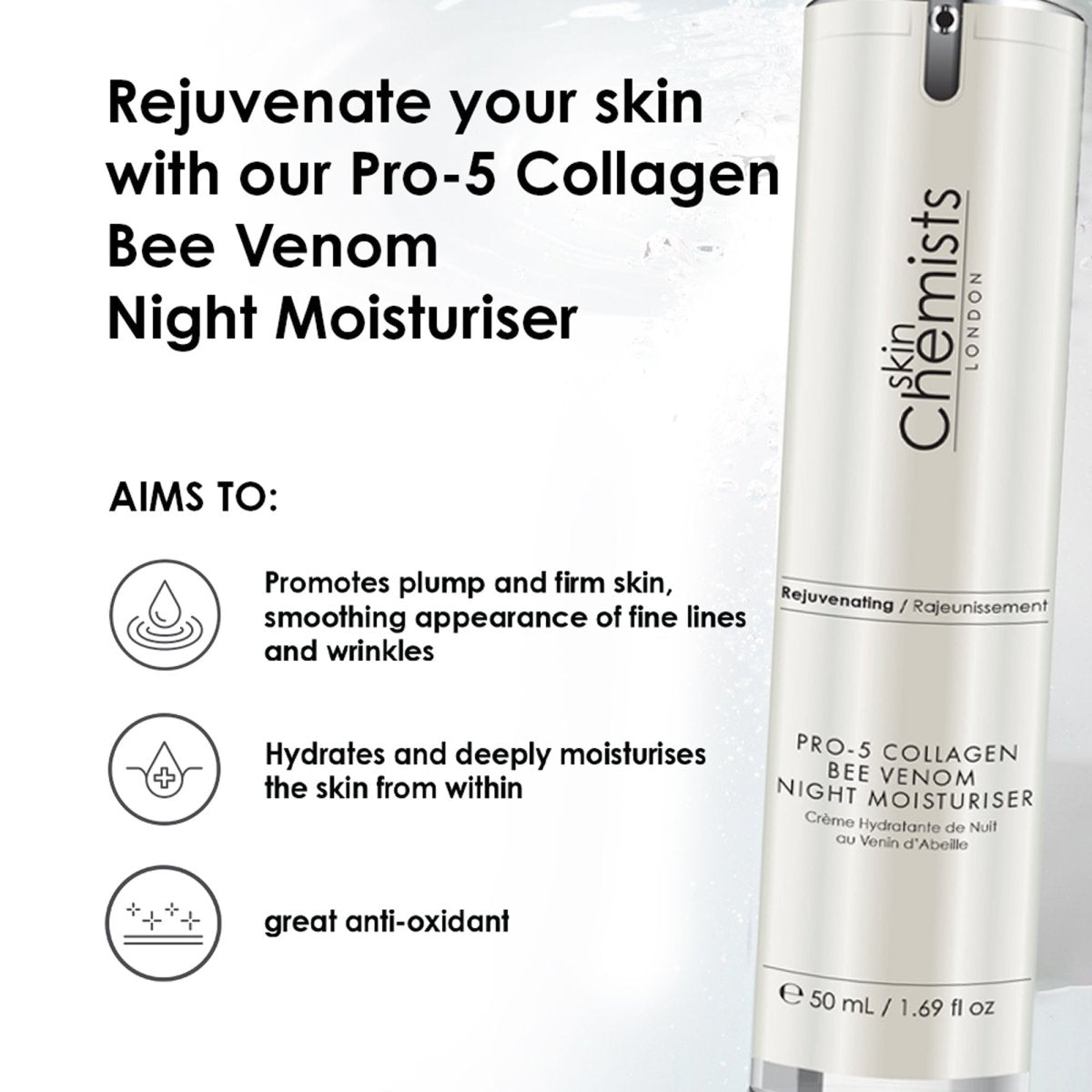 Pro-5 Collagen Bee Venom Night Moisturiser 50ml - skinChemists