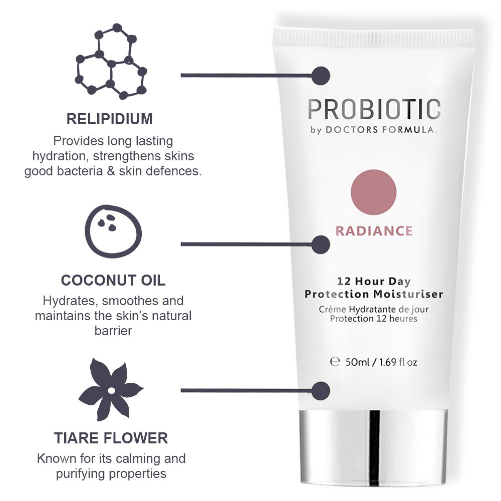 Probiotics Radiance 12 Hour Day Protection Moisturiser 50ml - skinChemists