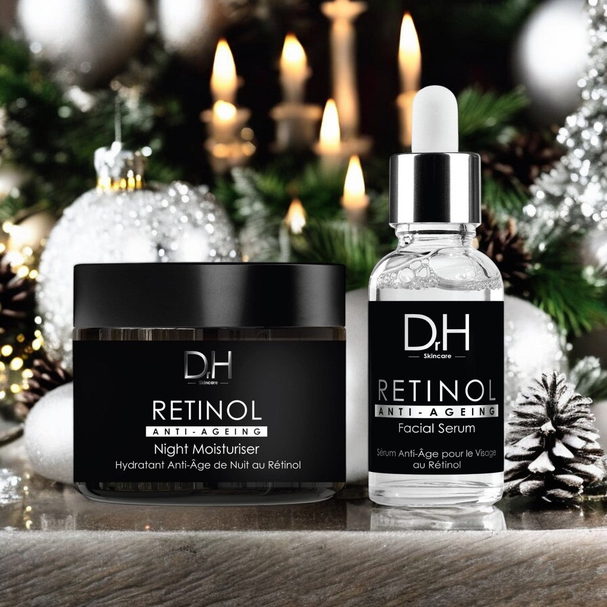 Hidratante de Noche Antiedad Retinol 60ml + Sérum Facial Antiedad Retinol 30ml 