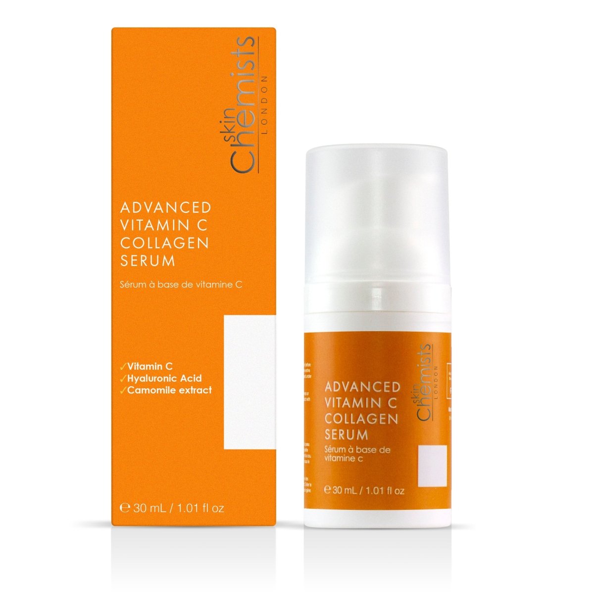 SC Advanced Vitamin C Collagen Serum, Day Moisturiser, Night Moisturiser and Eye Serum - skinChemists