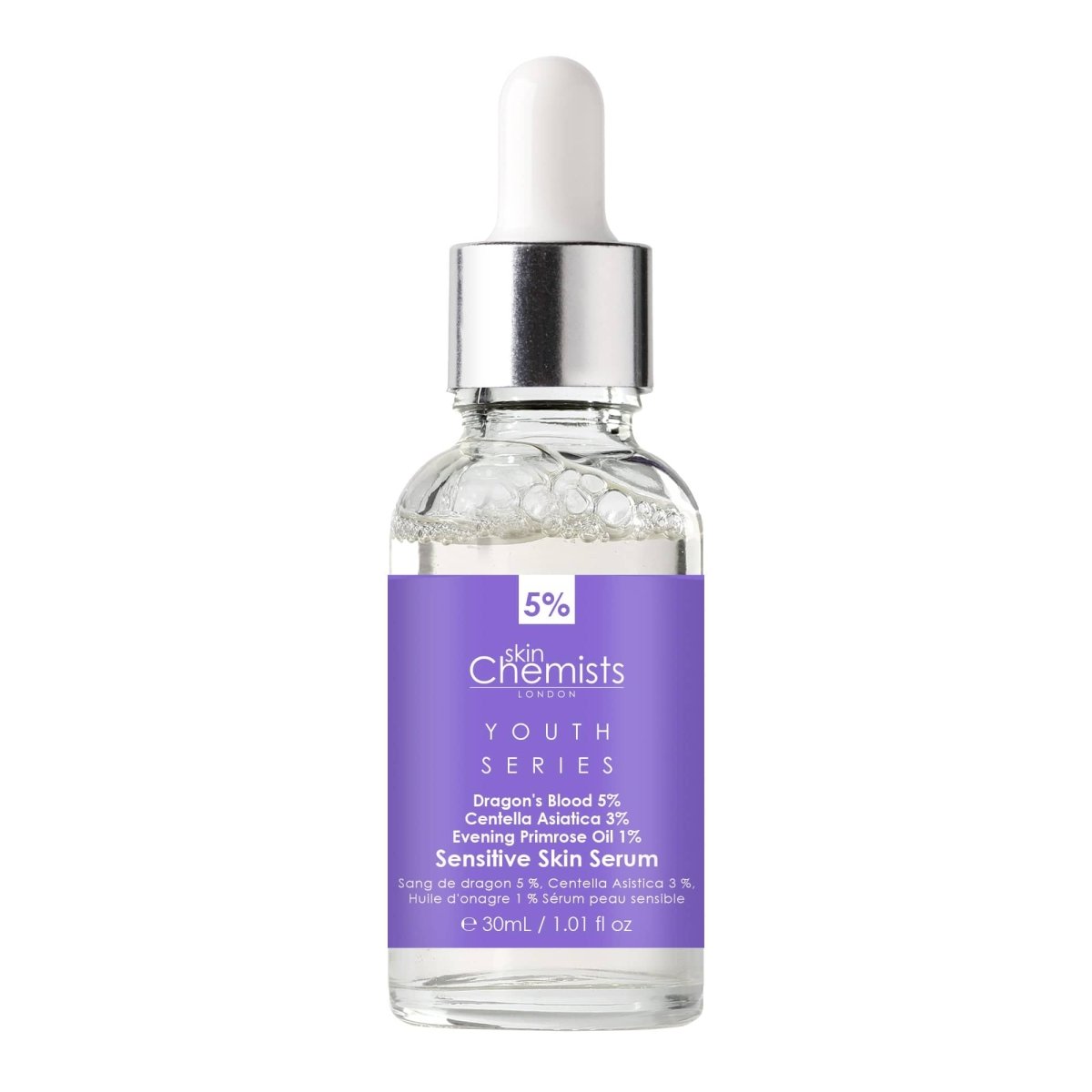 Sensitive Skin Serum Dragon's Blood 5%, Centella Asistica 3%, Evening Primrose Oil 1% 30ml - skinChemists