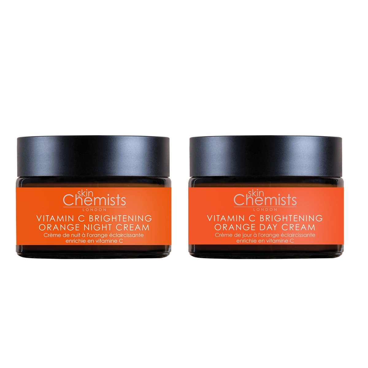 Vitamin C Brightening Orange Day Cream and Night Moisturiser - skinChemists