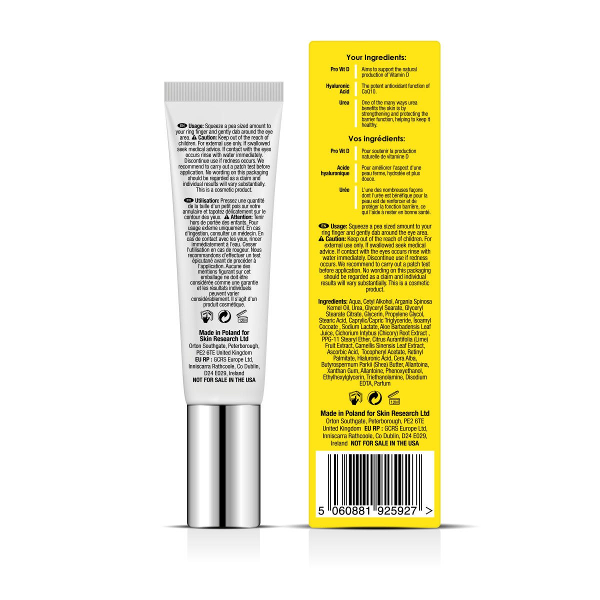 Vitamin D Ceramide Eye Cream 15ml - skinChemists