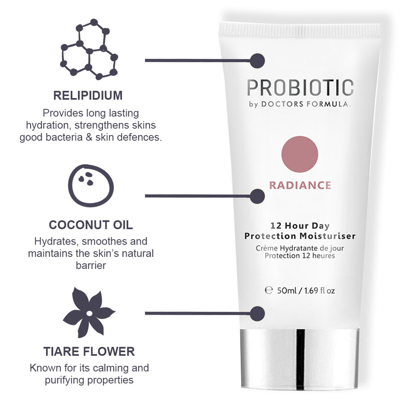 Probiotics Radiance 12 Hour Day Protection Moisturiser 50ml